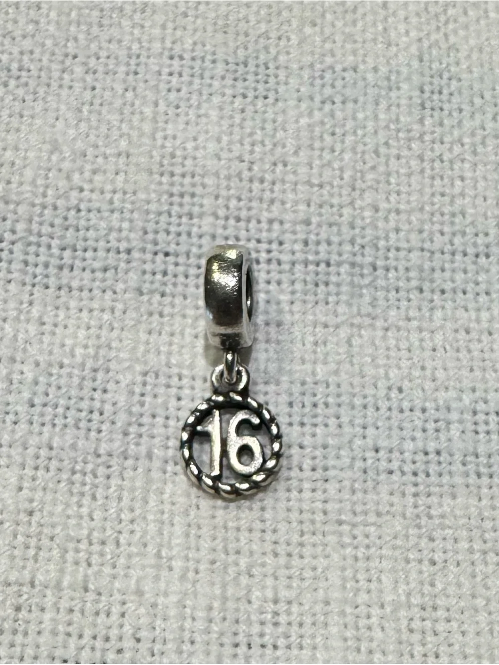 Pandora Silver '16' Dangle Charm